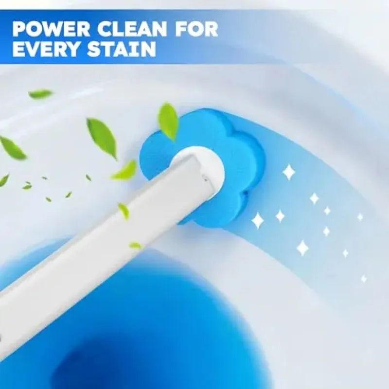 Disposable Toilet Brush Set Comes with Toilet Cleaner Long-Handled Cleaning Tool Replacement Head Sterile Cleaning Brush Head