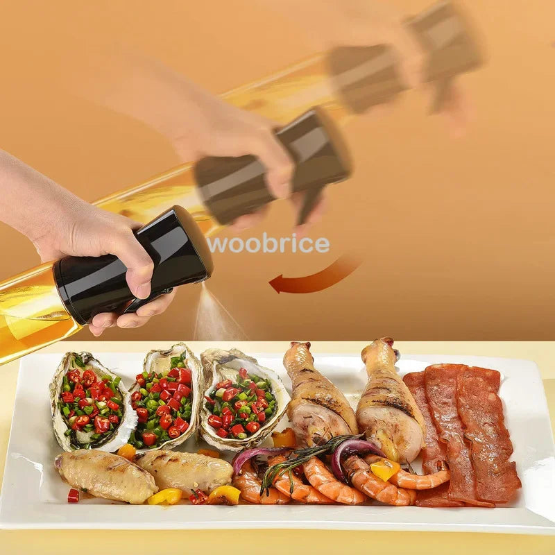 200/300/500ml Oil Spray for Kitchen Oil Nebulizer Dispenser Spray Oil Sprayer Airfryer BBQ Camping Olive OilDiffuser Cooking