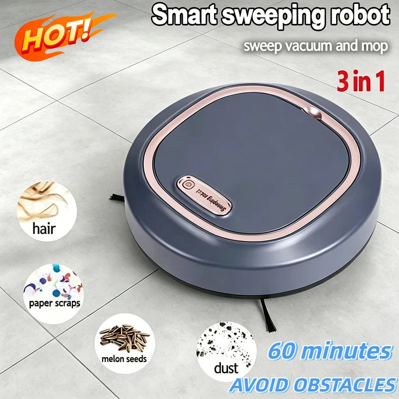 Tactiele activering luie persoon intelligente automatische veegrobot 3-in-1 nat droog huishoudelijke veger USB oplaadbare stofzuiger