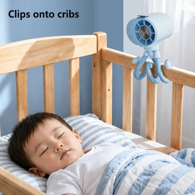 Lenovo Nieuwe Octopus Ventilator Kinderwagenventilator USB Multifunctionele Handventilator Bureaustandaard Telefoonhouder Ventilator Heupventilator