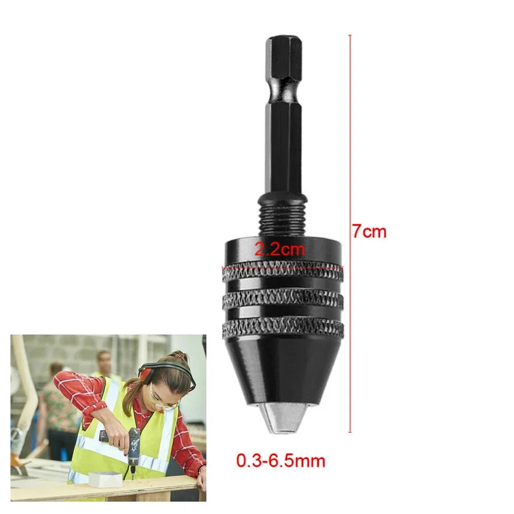 Mini sleutelloze boorkop 0,3-8mm zelfspannende elektrische boorhouder spantang gereedschap 1/4" zeskantschacht snelwisseladapter