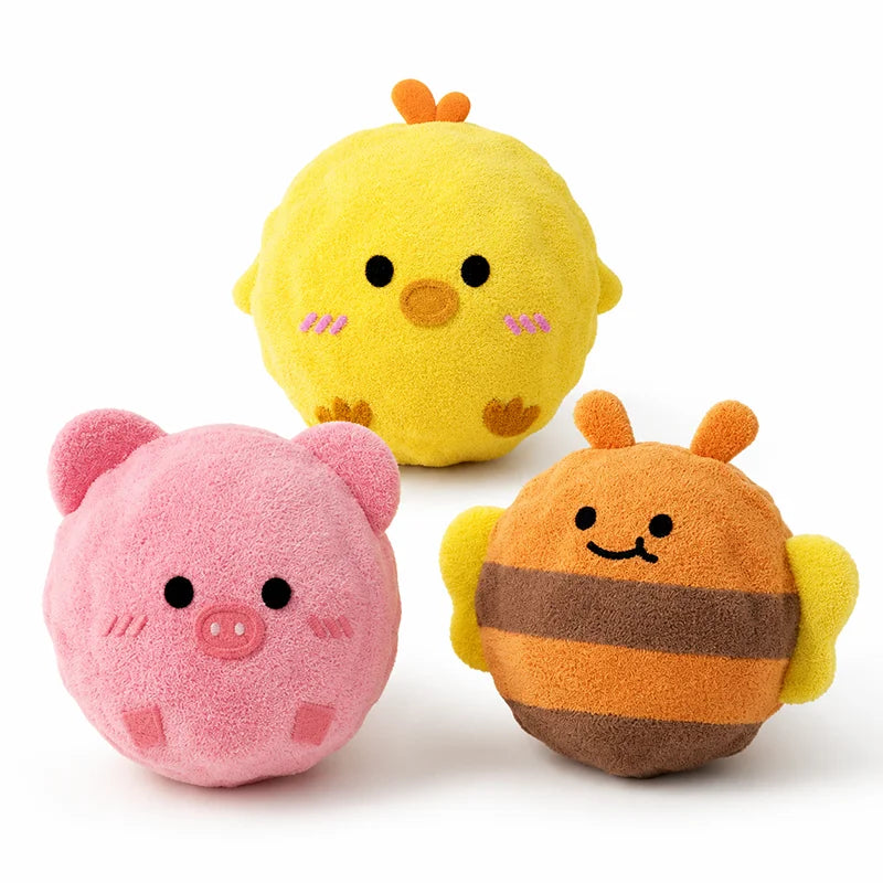Plush Squeaky Dog Toy for Small Medium Dogs Soft Animal Shape Puppy toy Interactive Pet Toy with TPR Inner Ball Dog Accessories