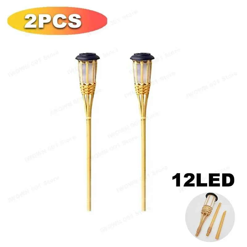Bamboo Solar Flame Lights Torch Lights Bamboo Simulated Solar Flame Lawn Garden Lights Luces Led Solares Para Jardin Exterior