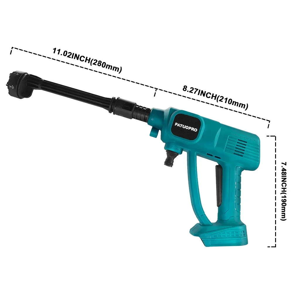 Cordless Electric High Pressure Washer Handheld 6IN1 Spray Nozzle Car Wash Water Gun Garden Spray Gun For Makita 18V Battery
