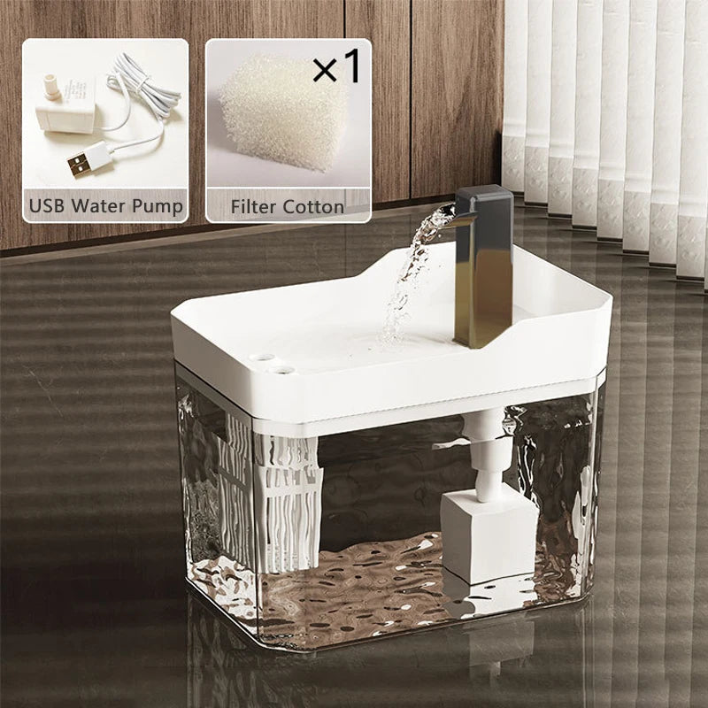 Automatic Cat Water Fountain 1500ml USB Mute Pet Drinking Dispenser for Cats and Kittens - Quality Shopping Centre