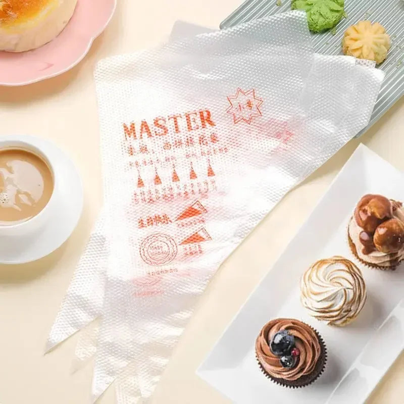 1-500pcs Disposable Pastry Bags Cake Cream Cookies Decoration Kitchen Icing Food Preparation Bags Cup Cake Piping Tools Baking