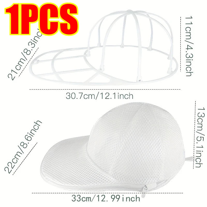 Hat Cleaner Cage for Washing Machine with Mesh Bag Hat Cleaner for Baseball Cap Wash Protector Cap Cleaner Laundry Bag