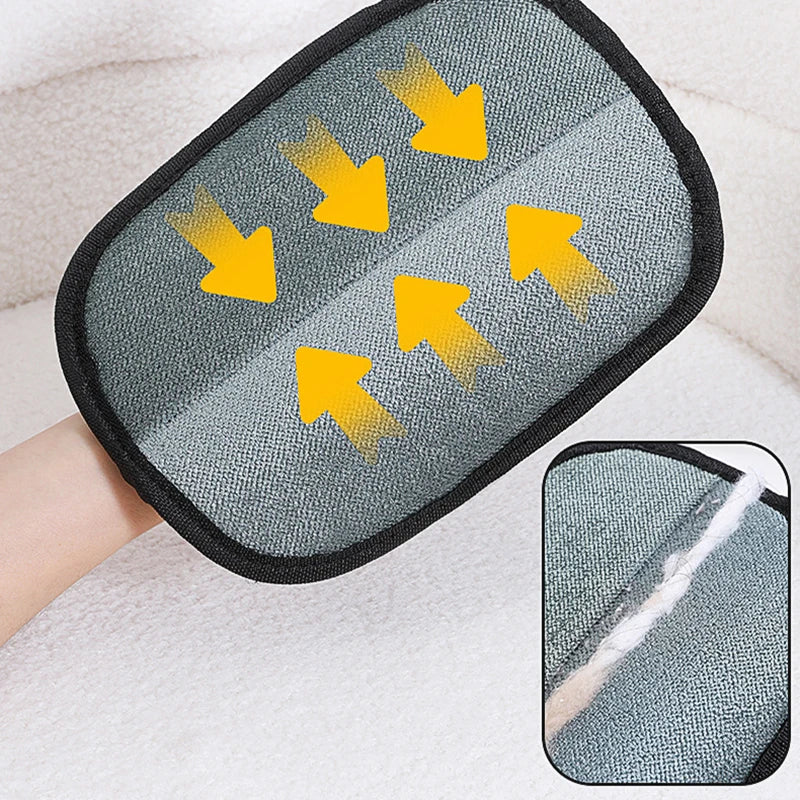 Pet Hair Removal Gloves Reusable Cat Static Electricity Hair Removal Gloves Double-Sided Grooming Gloves for Pets Cat Accessory