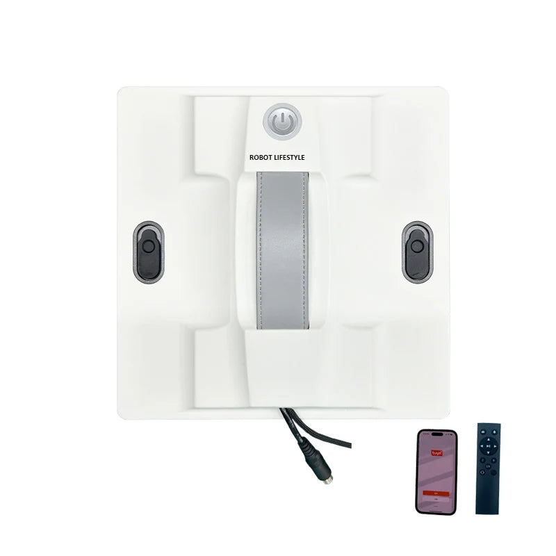 2026 Robotic Window Cleaner Wet Cleaning 5600Pa Strong Suction App Electric Glass Vacuum Wiper Cleaners Smart Remote Control
