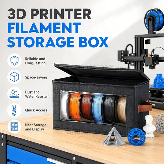 Opbergcontainers voor 3D-printerfilament, vliesstoffen opbergdoos voor printerfilament en speelgoed, zichtbare stofdichte sorteer-opbergtas