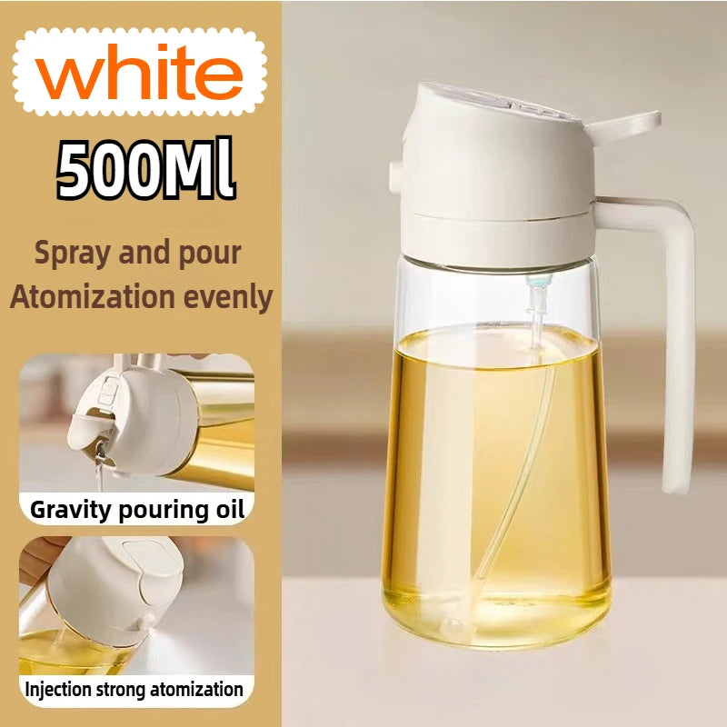 2pcs Kitchen Oil Spray and Dispenser Sprayer Pourer Oil Empty Bottle Olive Oil Spray Kitchen Barbecue Camping Cooking Utensils