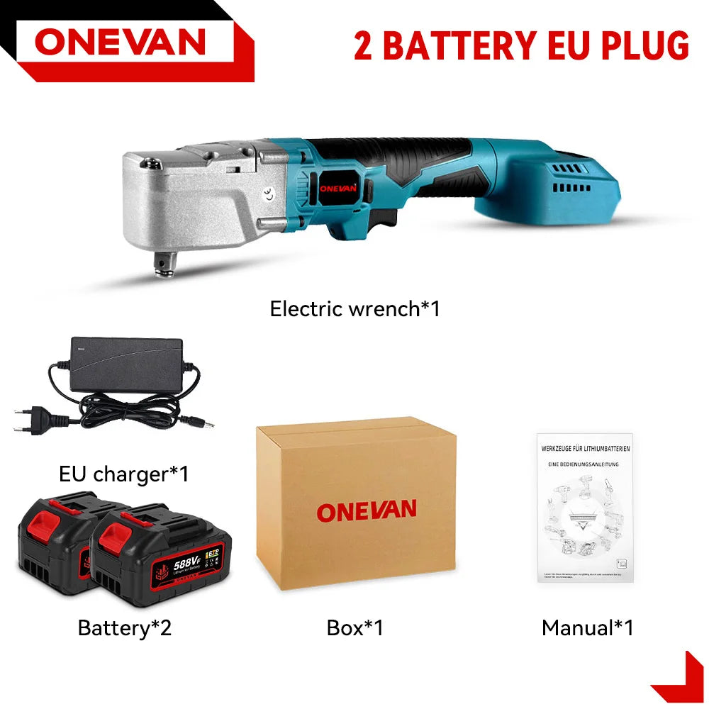 ONEVAN 1000NM Brushless 1/2'' Electric Ratchet Wrench Removal Screw Nut Car Repair Power Tool For Makita 18V Battery Pin