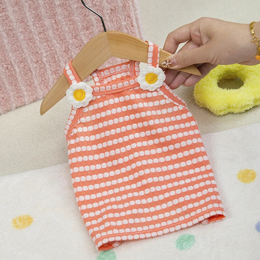 Summer Striped Pet Dog Clothes For Small Medium Dogs Breathable Dog Vest Thin Puppy T-Shirt Chihuahua Bichon Clothing