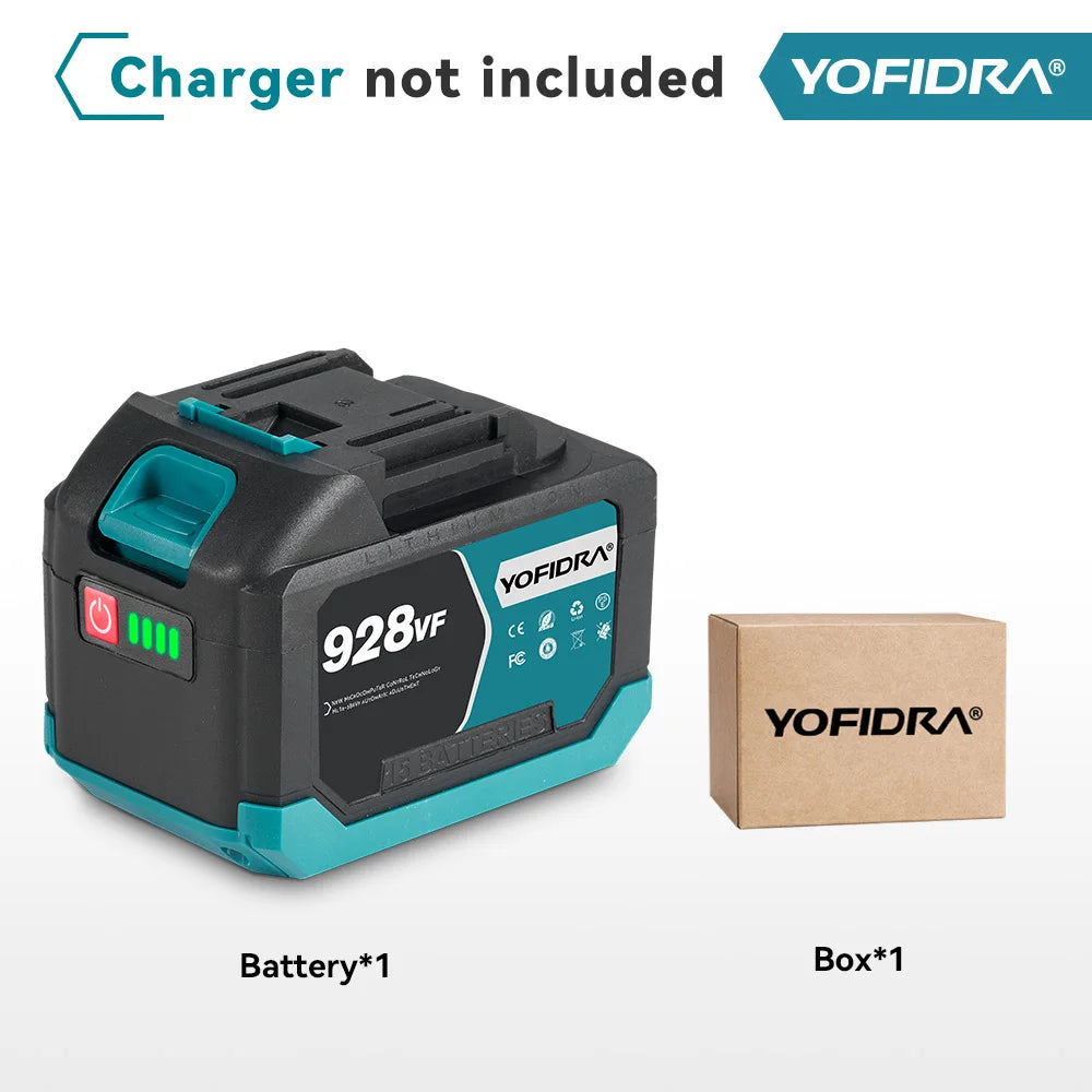18V 21V oplaadbare lithiumbatterij met digitaal display 388VF 15000mAh.928VF 22500mAh.Accu voor kettingzaag, moersleutel en elektrisch gereedschap