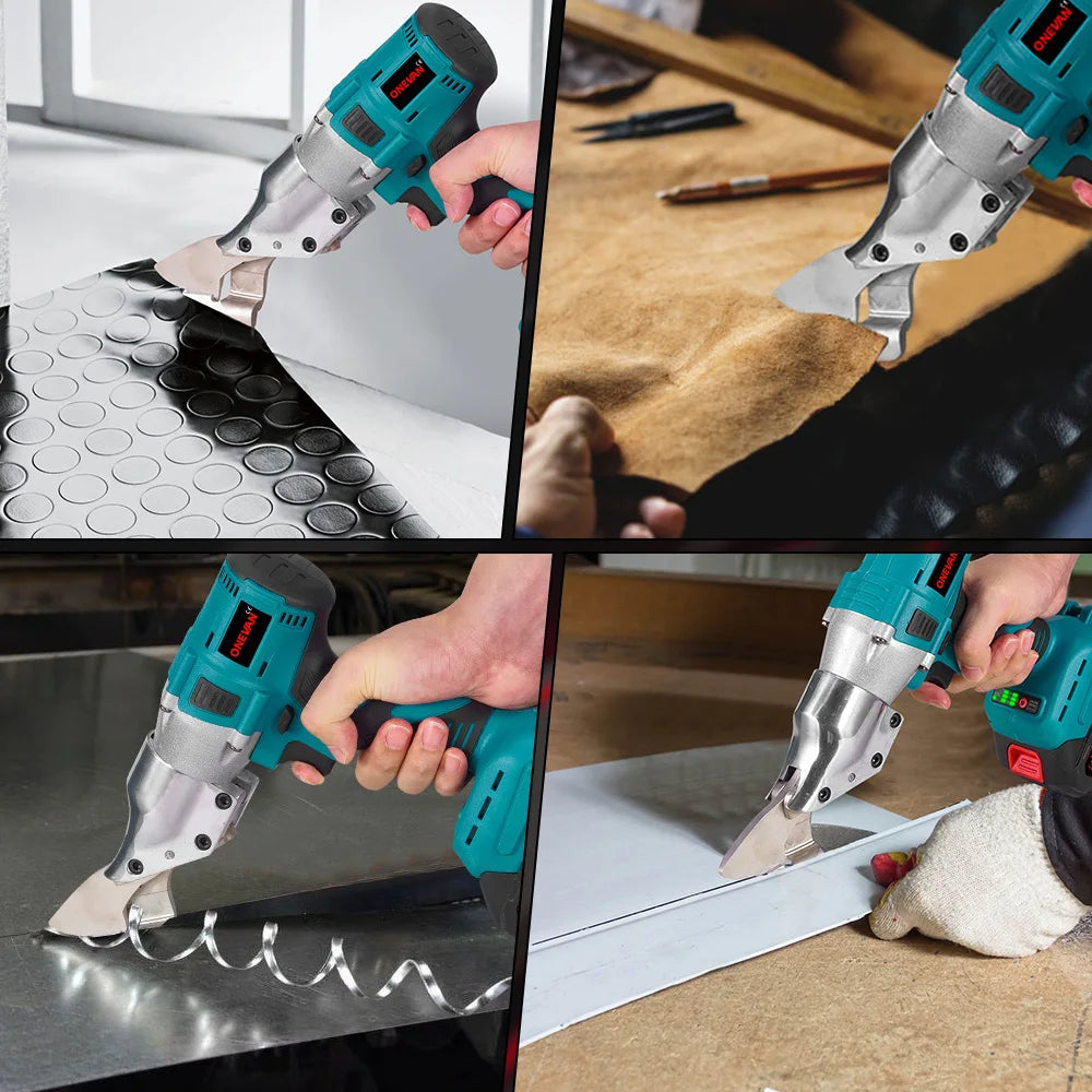 ONEVAN 880NM Elektrische plaatschaar Draadloze ijzer-staalschaar Plaatmetaalsnijder Elektrisch gereedschap voor Makita 18V-accu