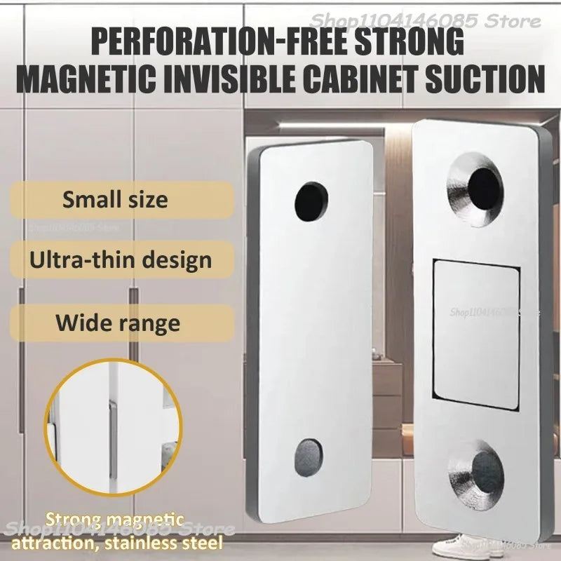 Magnetic Cabinet Catches Ultra Thin Door Strong Magnets Stopper Invisible Adhesive Drawer Magnet Lock for Kitchen Closet Closer