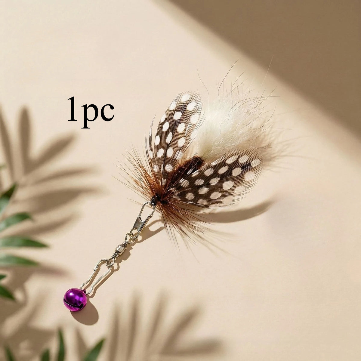 1/2 stuks insectenaccessoires kattenhengel vervangende kop met veren interactief kattenspeelgoed