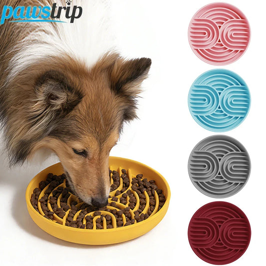 19cm Round Silicone Dog Slow Feeder Mat Pet Licking Mat with Suction Cups Anti-choking Dog Slow Feeding Pad Dog Accessories