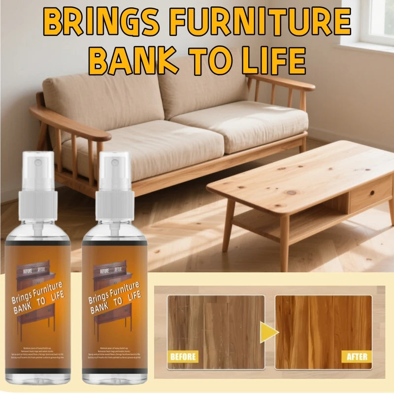 High-Quality Solid Wood Furniture Polish & Brightener, Glossy Polish for Maintaining Solid Wood Floors And Furniture.with sponge