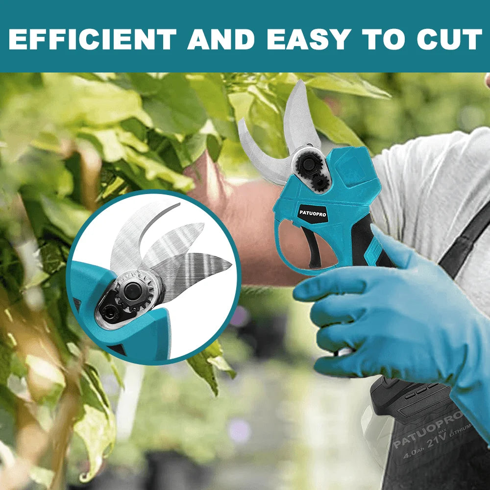 PATUOPRO 30MM Cordless Electric Scissors Brushless Pruner Shear Fruit Tree Bonsai Pruning Power Tool For Makita 18V Battery