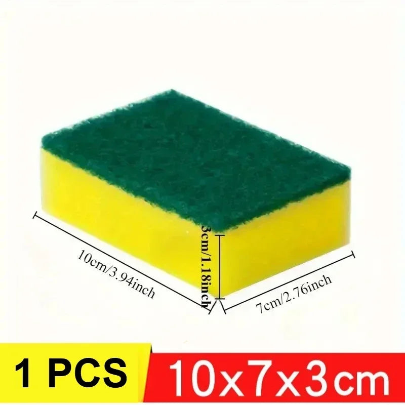 10-60pcs Thickened Kitchen Dishwashing Sponges Soft Absorbent Durable Scouring Pads for Pots Rust Removal Household Cleaning