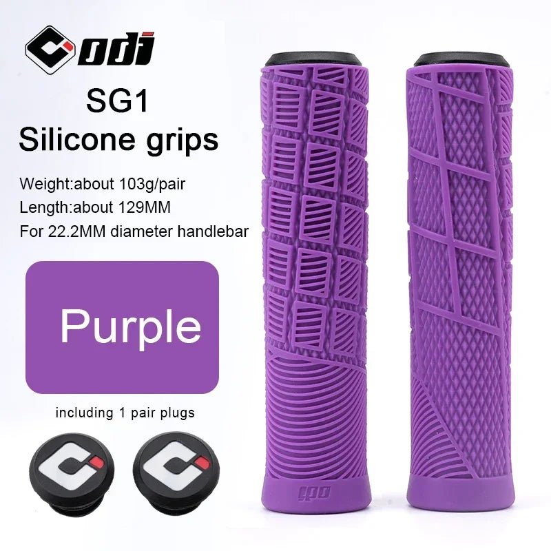 1pair MTB Silicone Bicycle Handlebar Grips Mountain Bike Grips BMX Fixie Bike Soft Grips Shockproof Cycling Parts Accessories