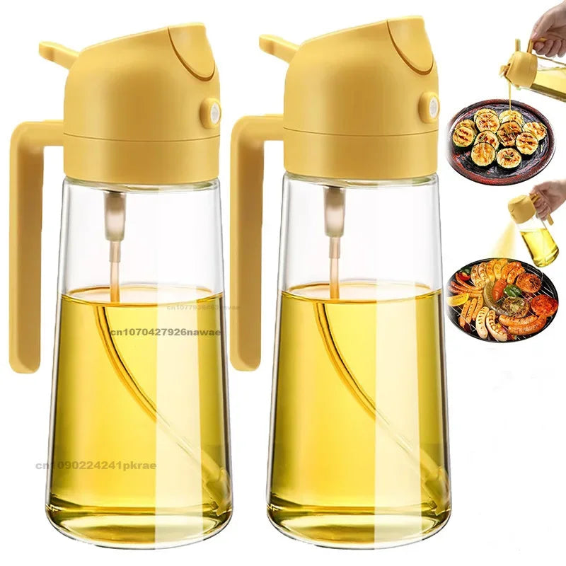 Spray Oil Sprayer Bottle Kitchen Oil Cruet Spray Oil Dispenser Olive Kitchen Gadgets Salt Shaker Vaporizer Cruet for Camping BBQ