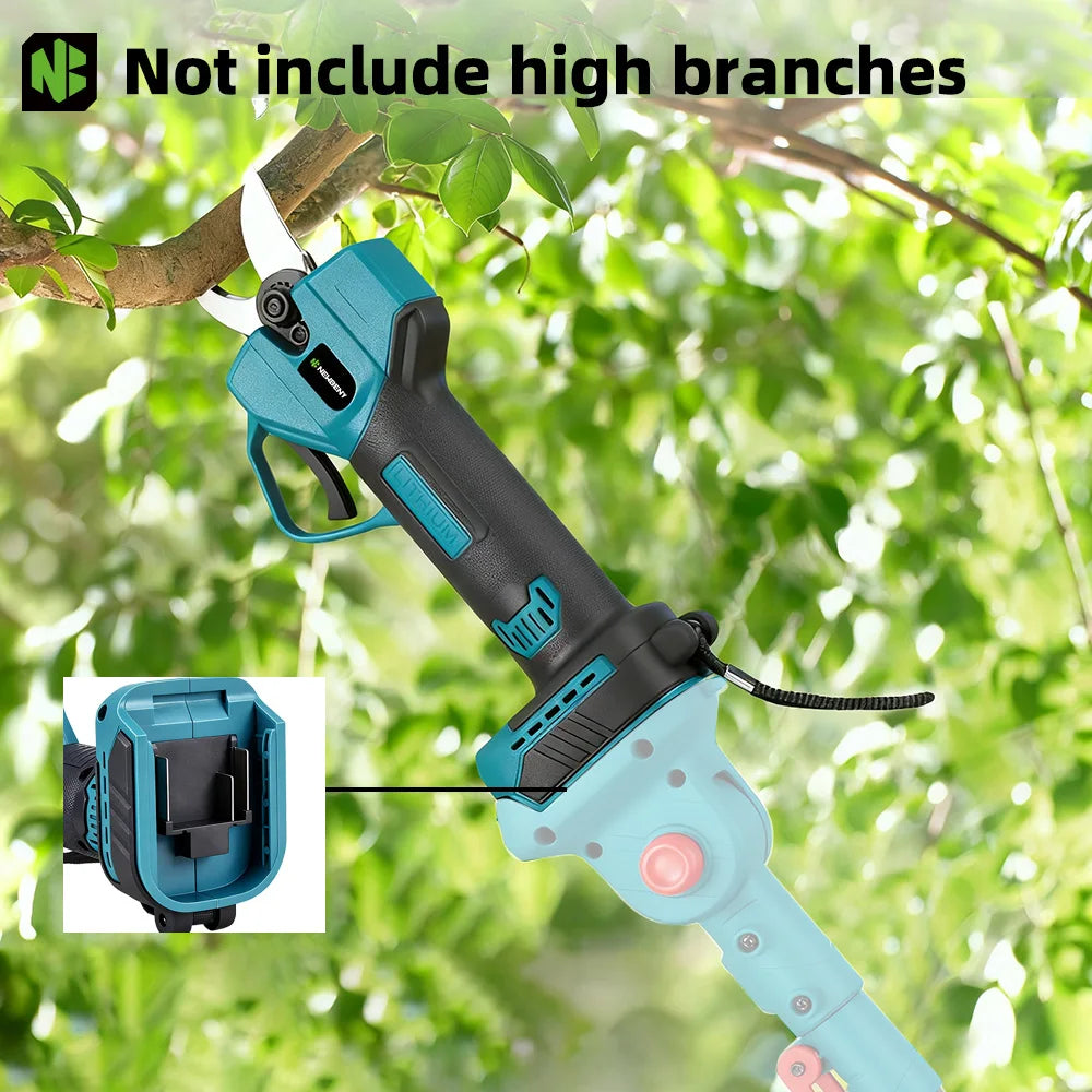 Sécateur électrique NEWBENY 30MM à 2 vitesses, outil de coupe sans fil pour branches d'arbres fruitiers, compatible avec batterie Makita 18V