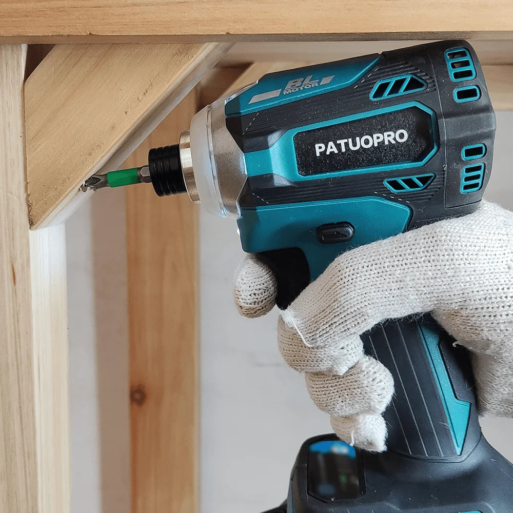 220N.M Cordless Electric Screwdriver Brushless Electric Impact Driver Wrench Rechargable Drill Driver For Makita 18v Battery