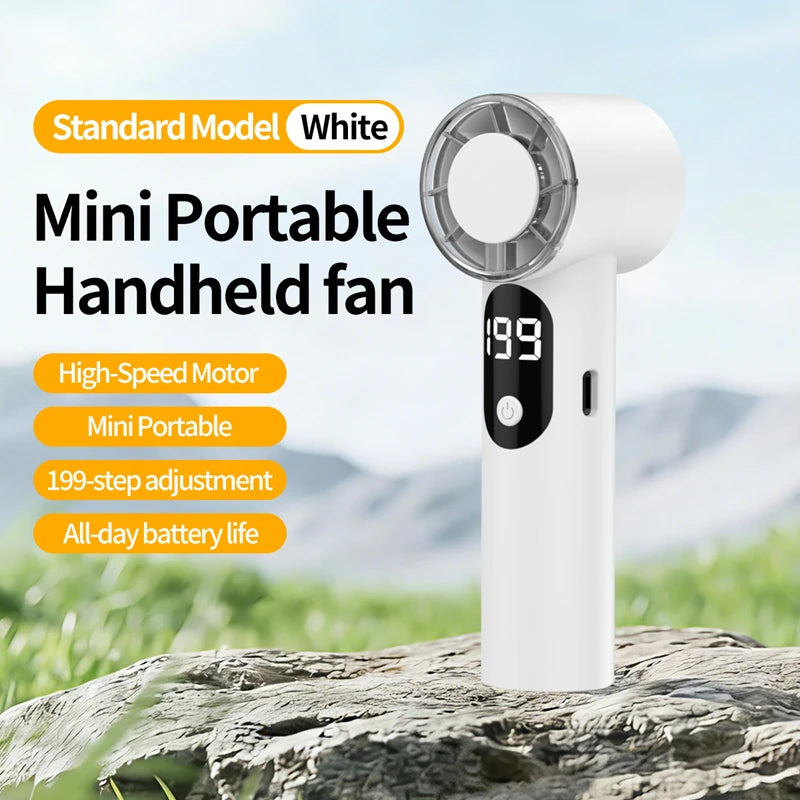 Mini ventilateur de refroidissement portable 2026, rechargeable par USB, de poche, compact et haute vitesse, pour l'extérieur, le bureau et les voyages, nouveau