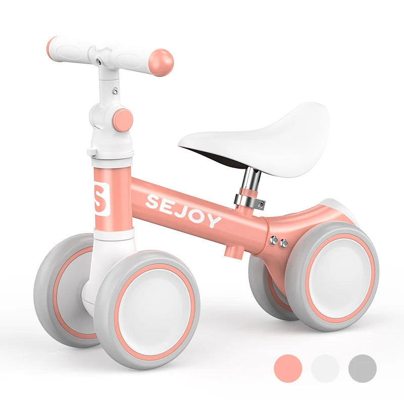 Sejoy Baby Balance Bike for Toddlers, Adjustable 4-Wheel Bicycle for Outdoor Fun (10-36 Months) - Quality Shopping Centre