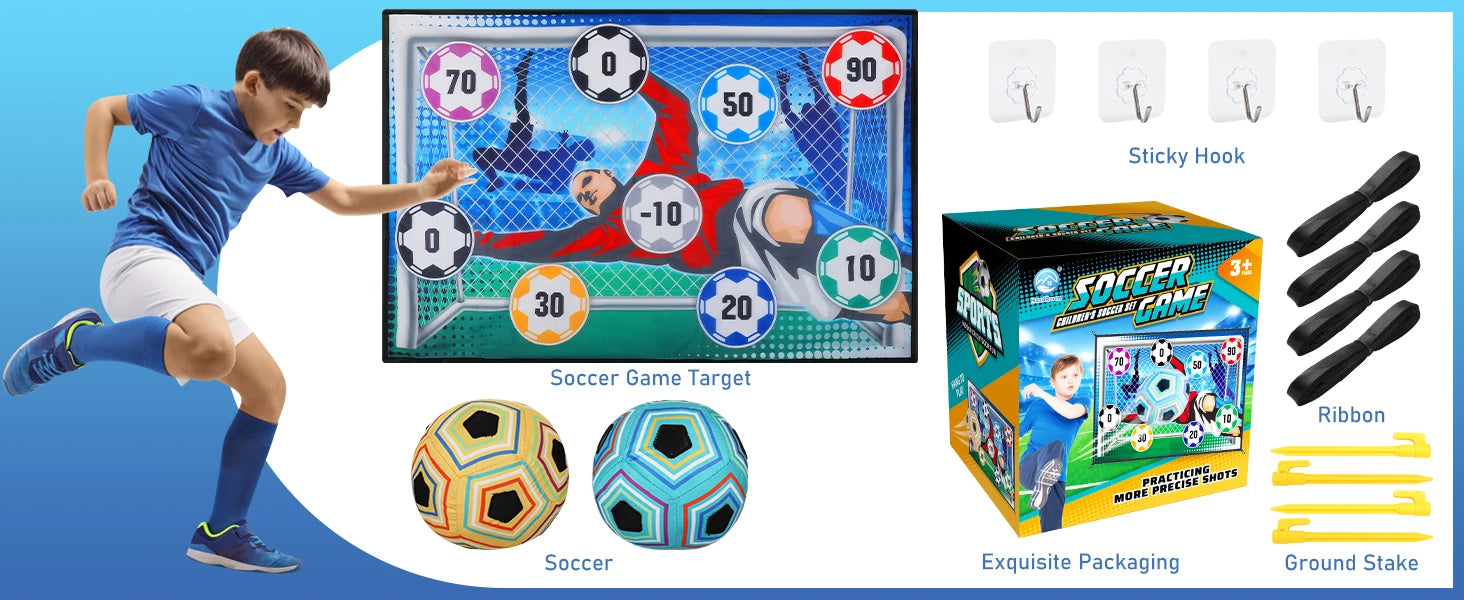 VATOS Football Game Set for Kids - Indoor Outdoor Soccer Training Toys for Ages 3-8 - Quality Shopping Centre