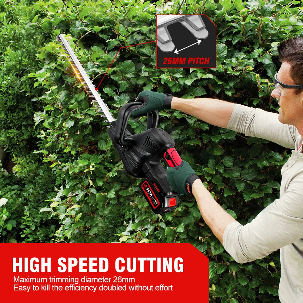Taille-haie électrique sans balais ONEVAN 2000W, tondeuse sans fil, scie d'élagage, tondeuse à gazon, outils de jardinage pour batterie Makita 18V