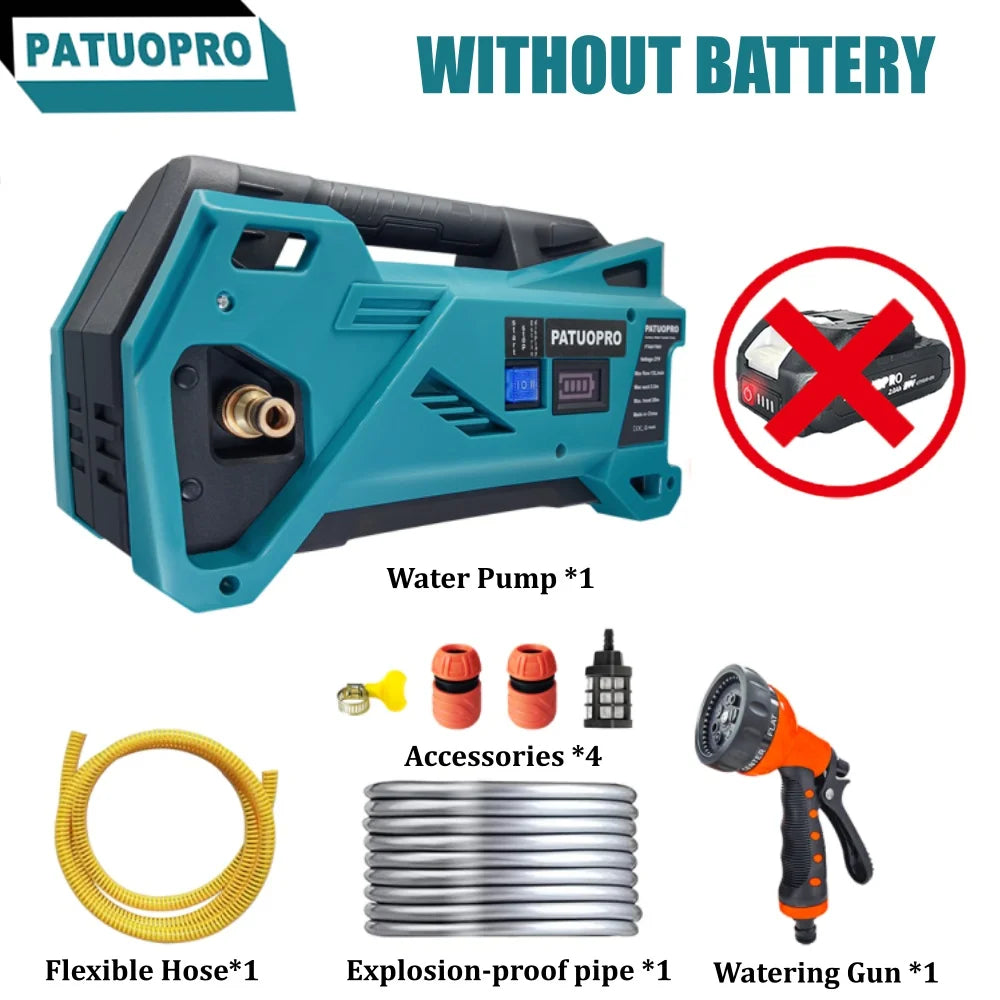 10m Hose 500W Cordless Water Pump Watering Machine Garden Irrigation Washing Car Cleaning Power Tool For Makita 18V Battery