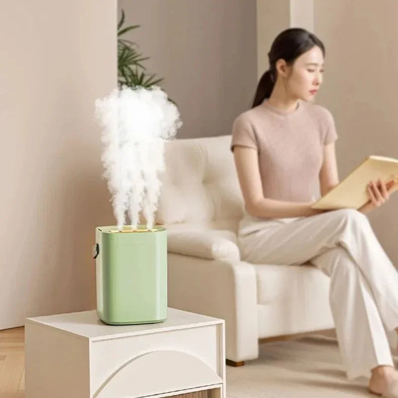 Humidificateur à trois sprays grande capacité 2026 avec veilleuse, double filtre, diffuseur d'aromathérapie, USB, silencieux, avec minuterie pour chambre, bureau, voiture