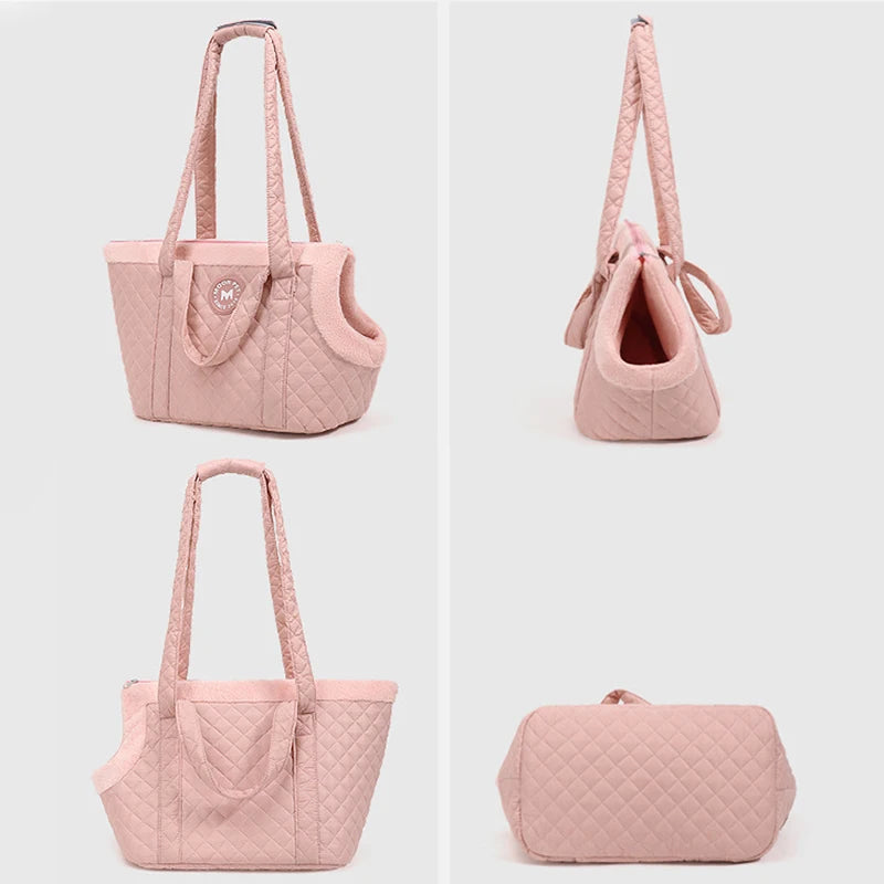 Winter Warm Pet Cat Carrying Bag Thickened Plush Cat Carrier Bag Single Shoulder Bag for Small Dogs Cats Pet Supplies