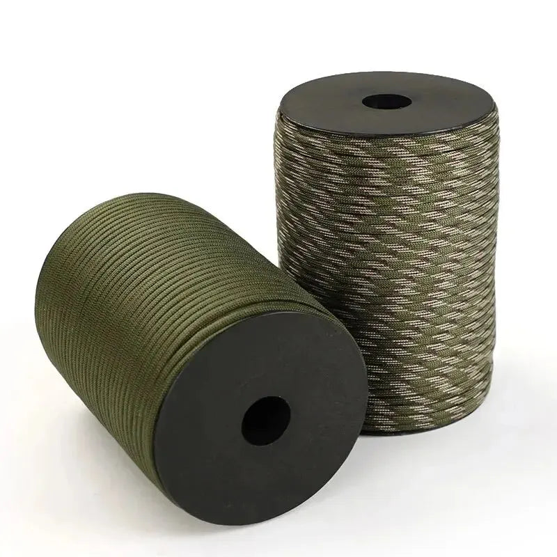 100m 650 Military Standard 9-Core Paracord Rope 4mm Outdoor Parachute Cord Survival Umbrella Tent Lanyard Camping Strap