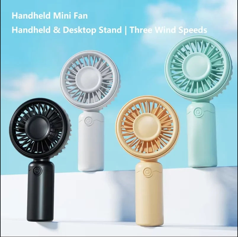 Lenovo Mini Fan Portable USB Rechargeable Quiet Fans Table Makeup Eyelash Cooler Kids Outdoor Office Travel Air cooler Fan