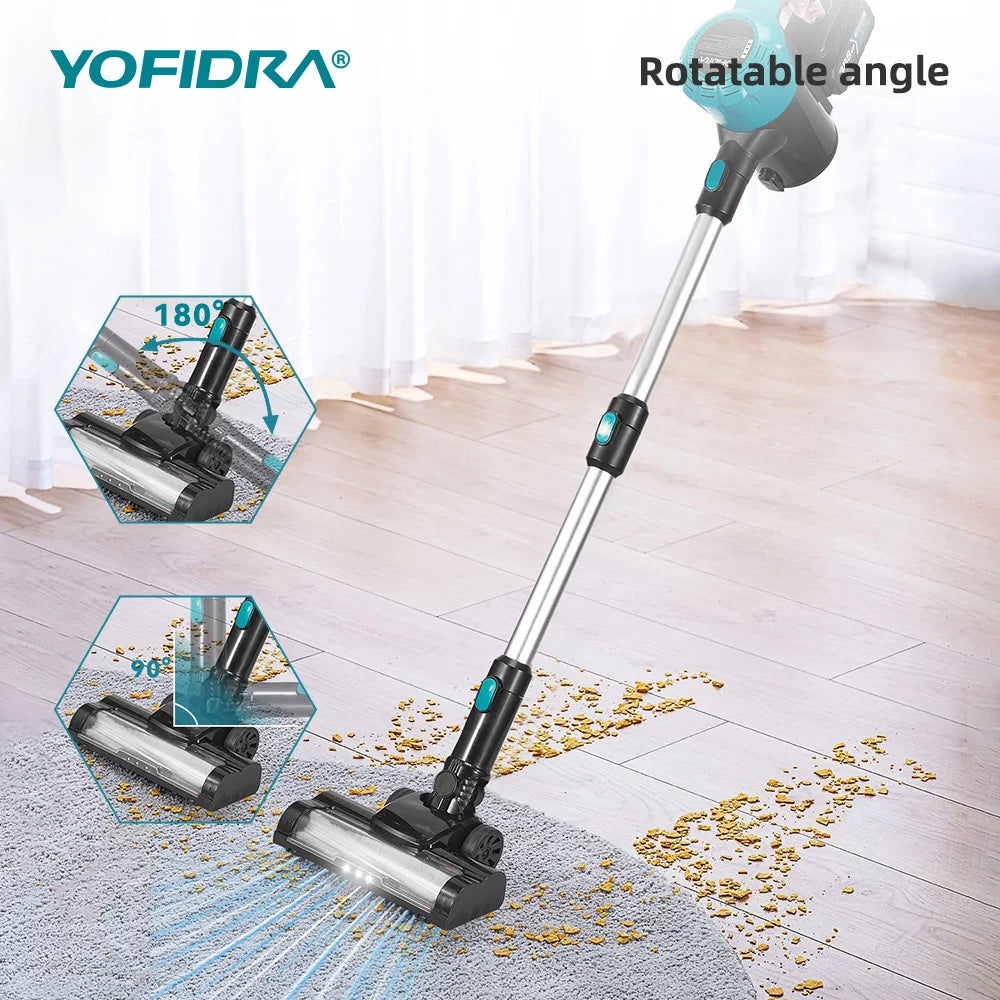Aspirateur électrique sans balais YOFIDRA 1500ML, dépoussiéreur rechargeable, outil de nettoyage domestique pour batterie Makita