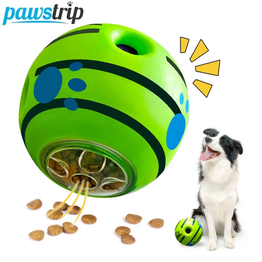 Interactive Dog Treat Ball Toy Pet Slow Feeder for Small Medium Dogs Puzzle Dog Snack Dispenser with Sound Hole Pet Supplies