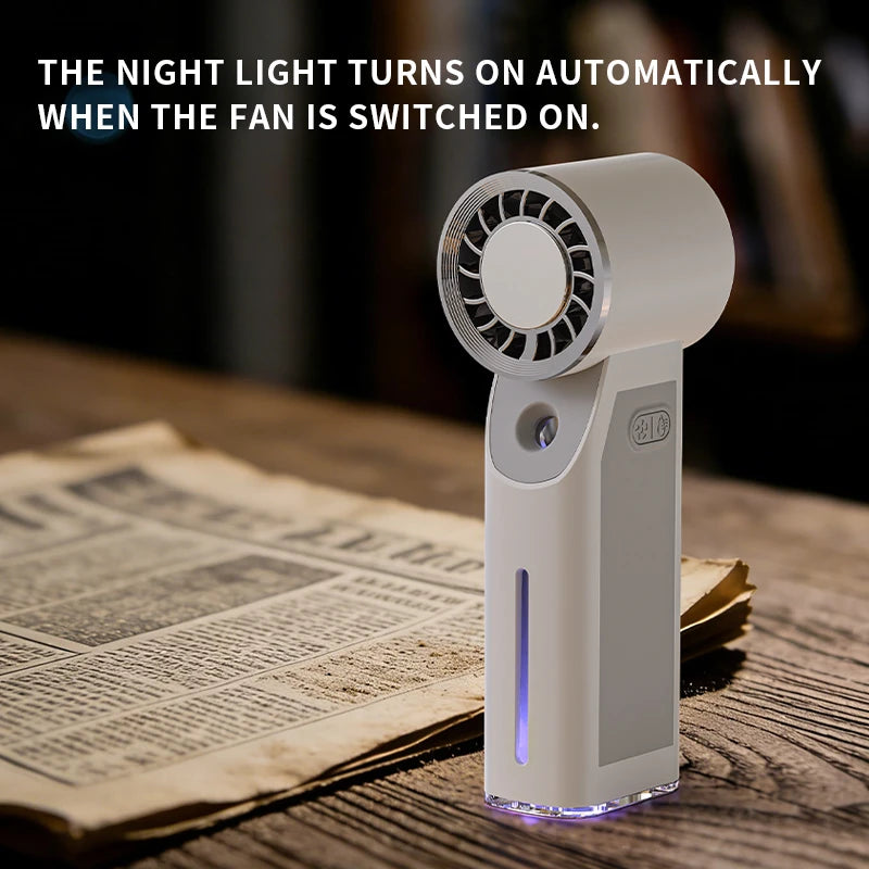 Lenovo Ice Coating Spray Small Fan Handheld Refrigeration Turbine Ice Coating Fan Usb Charging Handheld Fan Outdoor Portable Fan