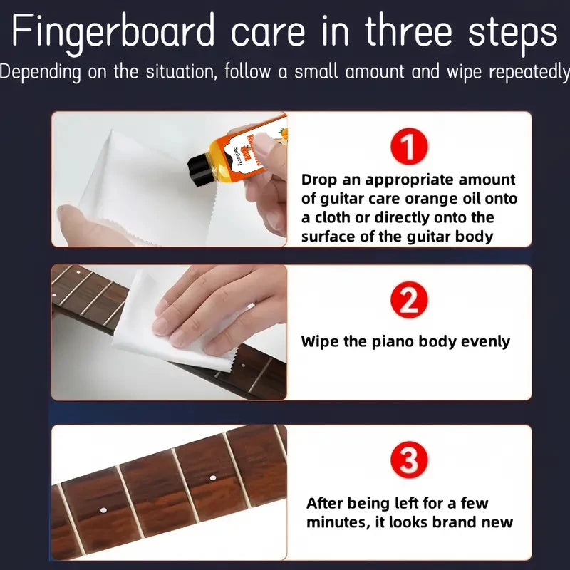 Guitar Care Oil,Maintenance Cream for Wooden Instruments,Moisturizes And Prevents Cracking,Restore The Luster,Long-Lasting Care.