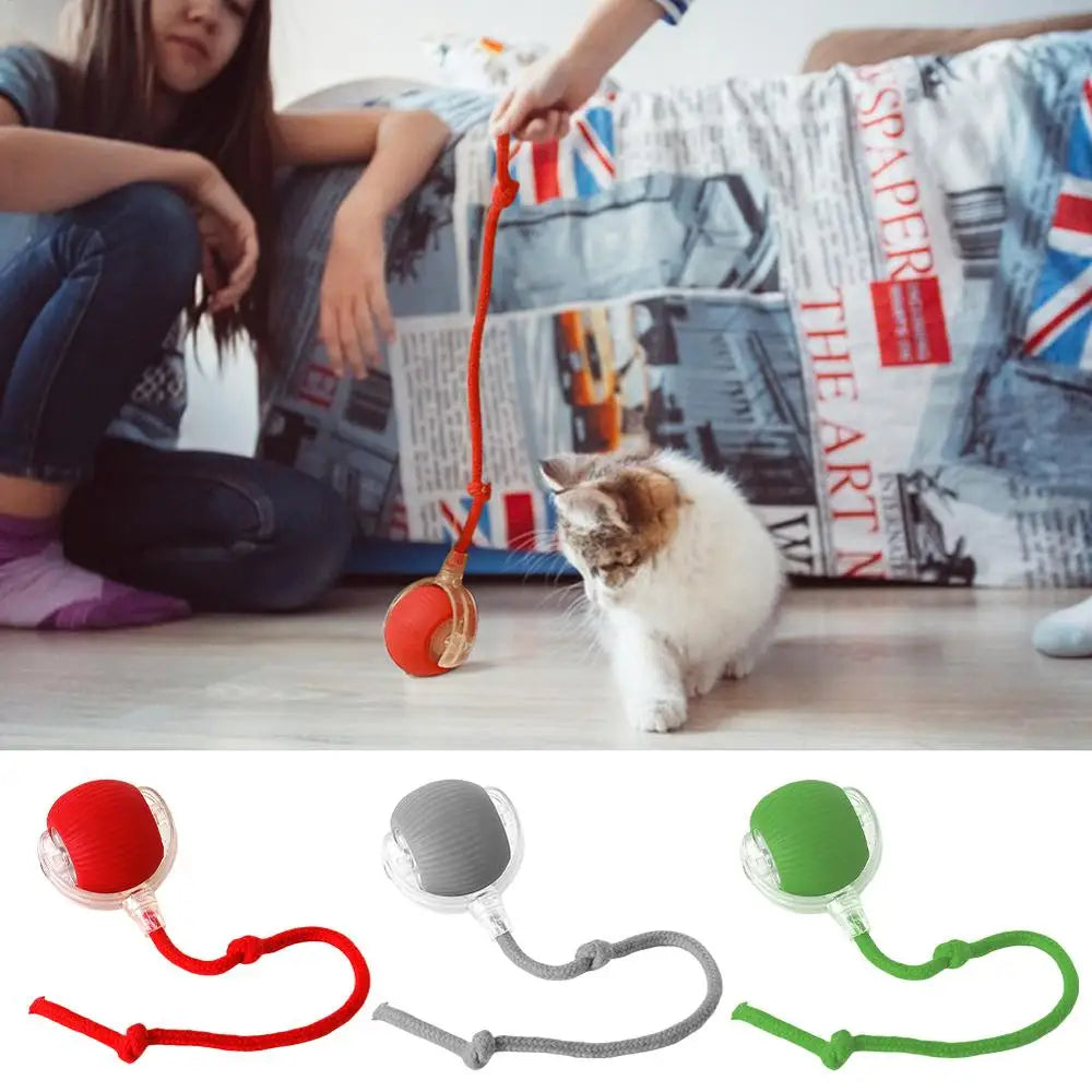 Automatic Rolling Ball Toy For Cat Electric Cat Toy Rolling Ball Pet Electric Toy Cat Training Imitate rats Indoor Playing Toys