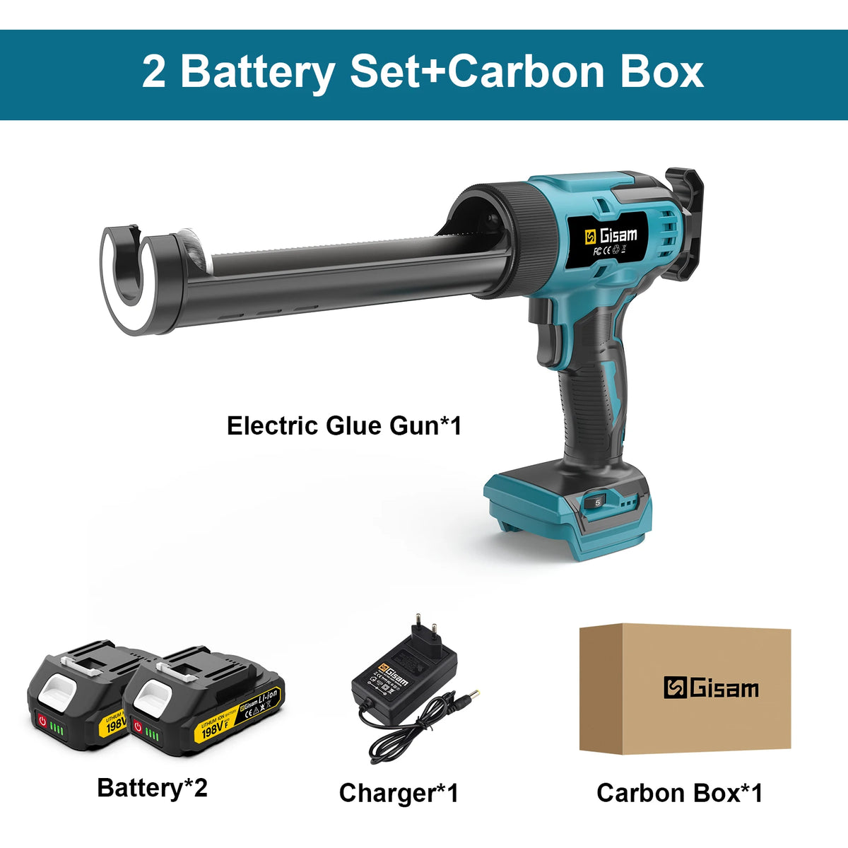 Pistolet à colle électrique Gisam, pistolet à mastic pour vitres, 6 vitesses, outil électrique sans fil pour colle à joint, compatible avec batterie Makita 18 V