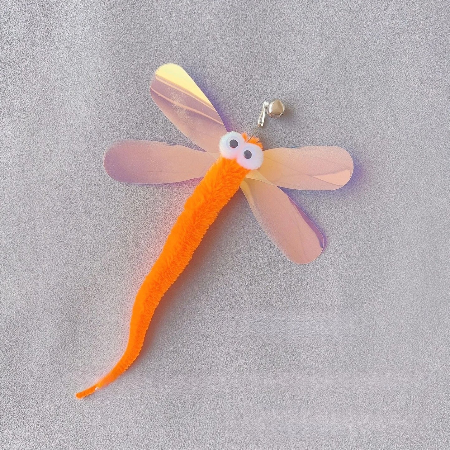 2pcs/3pcs Plush Dragonfly Cat Toy Training Imitate Cat Interactive Ball Faux Tail Pet Toy