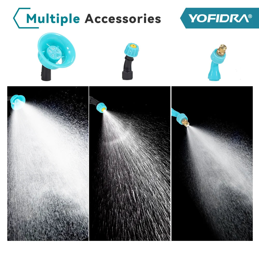 YOFIDRA 60PSI 4L/MIN Elektrische Lithiumspuit 10L Rugspuit met Hoge Capaciteit voor Tuin en Gazon Irrigatie Gereedschap