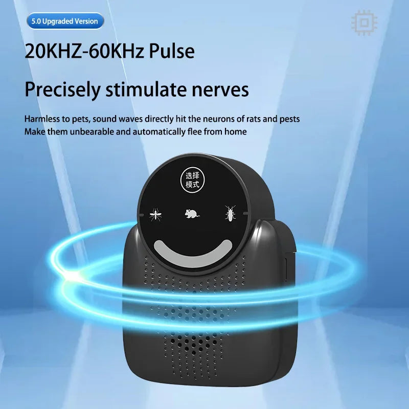 2026 USB Indoor Pest Repellent Ultrasonic Exterminato Cockroach Rodent Mouse Insect Mosquito Safe Ultrasonic Mouse Repellent