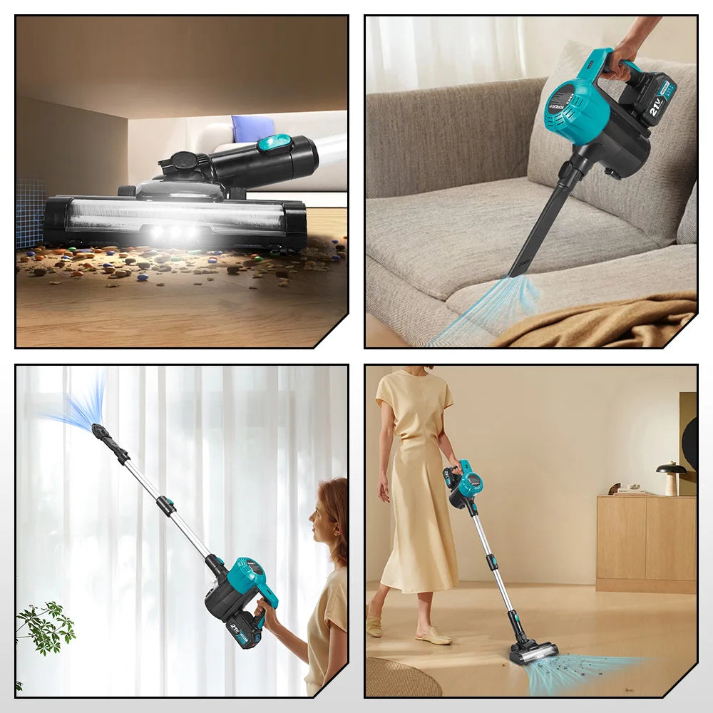 YOFIDRA 1500ML Brushles Electric Vacuum Cleaner 27-30KPA Rechargeable Dust Catcher Cleaning Power Tools For Makita Battery Pin