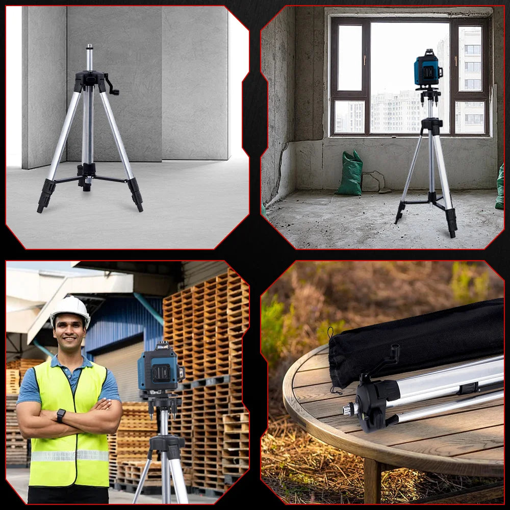 Trépied pour niveau laser OENVAN 1,2/1,5 m, support à hauteur réglable avec adaptateur 5/8", pied de support pour niveau laser