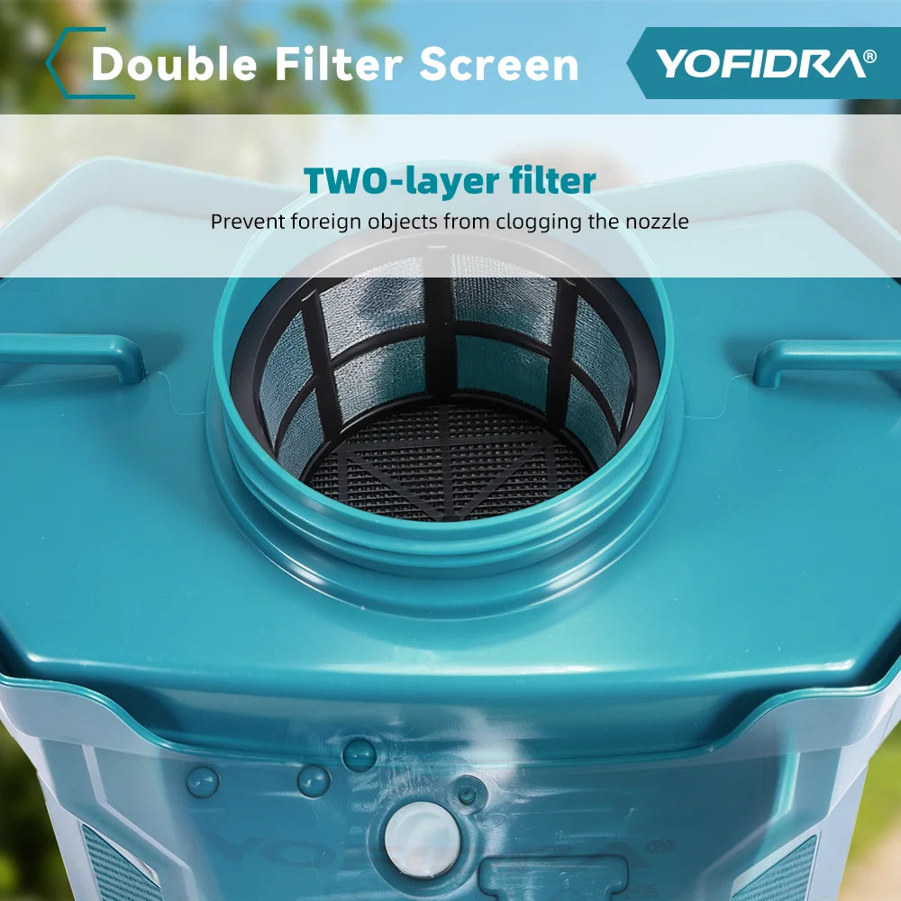 YOFIDRA 60PSI 4L/MIN Elektrische Lithiumspuit 10L Rugspuit met Hoge Capaciteit voor Tuin en Gazon Irrigatie Gereedschap